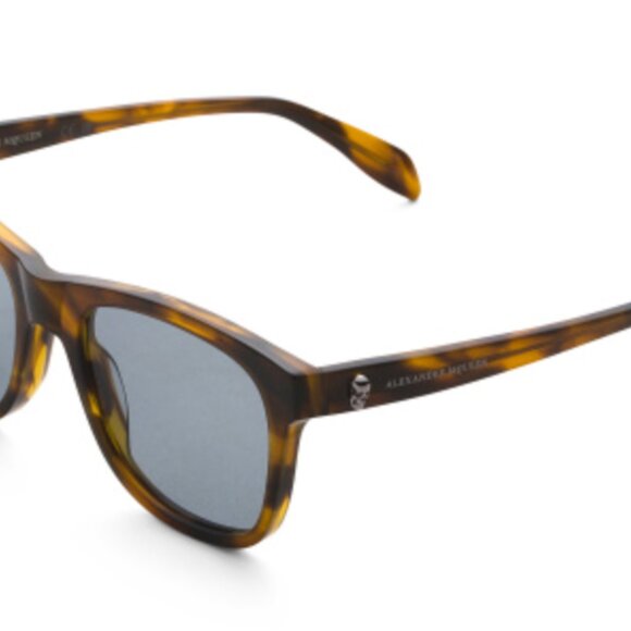 Alexander McQueen 54mm Square Sunglasses Yellow blue